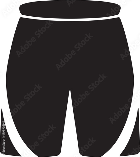 Minimalist Vector Illustration of Simple Shorts or Underwear Apparel Design Flat Graphic Symbol