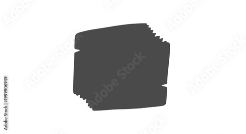 Torn Dark Gray Paper Fragment Closeup.