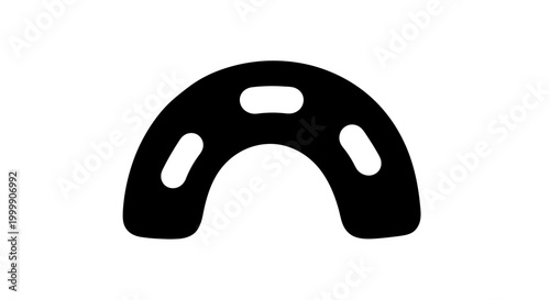 Black Mouthguard for Sports Protection.