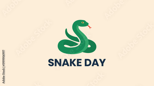 Snake Day celebration with green serpent.