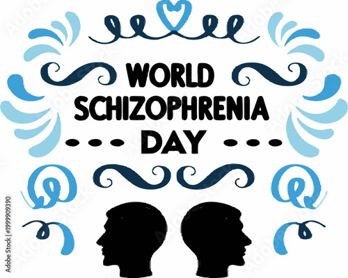 WORLD SCHIZOPHRENIA DAY vector illustration isolated on white background