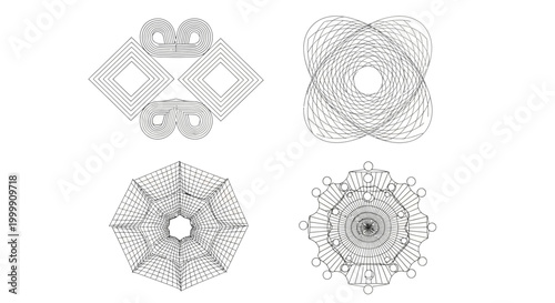 Geometric shapes and patterns designs.