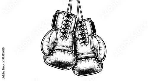 Vintage Boxing Gloves Hanging