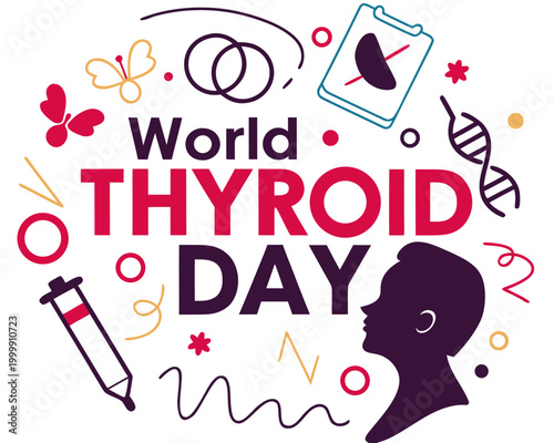 WORLD THYROID DAY vector illustration isolated on white background