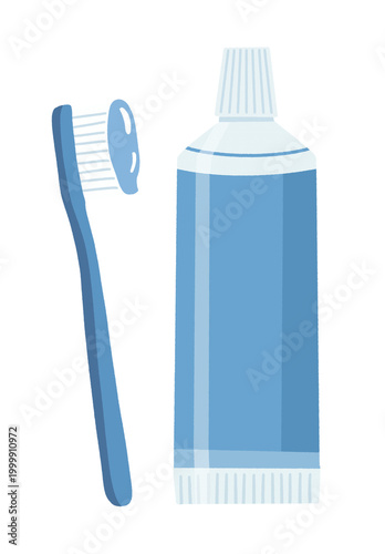 toothbrush and toothpaste