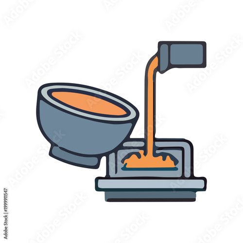 Metal Casting Industrial Process Icon