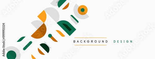 Abstract geometric shapes, muted colors, simple design. Background elements create modern aesthetic. Clean lines, minimal composition.