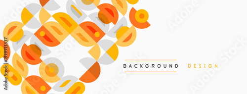 Abstract geometric shapes, warm colors, beige background. Modern design element for digital projects, presentations. Minimalist style.