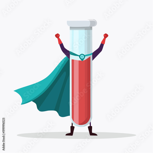 Superhero Test Tube with Blood