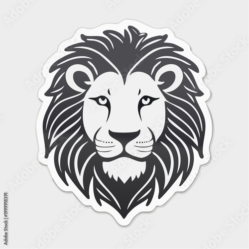 Stylized Lion Head Illustration