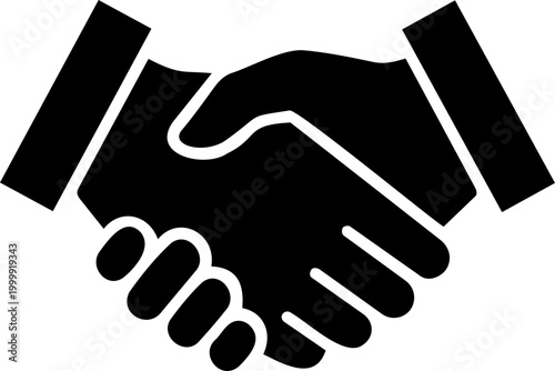 Handshake icon vector symbol of agreement partnership trust business deal greeting collaboration communication professional support unity concept collection group.
