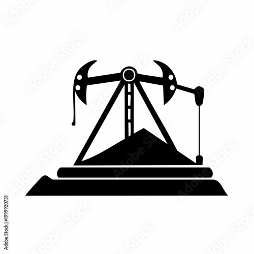 Oil Pump Jack Silhouette Icon