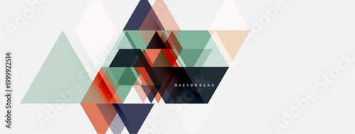 Abstract geometric shapes overlap, creating modern background. Soft colors blend, forming dynamic composition. Minimalist design.