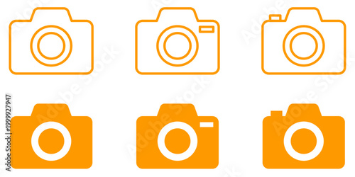 カメラ・写真・撮影のアイコンイラストカラー