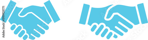 Handshake icon set vector symbol of agreement partnership trust business deal greeting collaboration communication professional support unity concept collection group.