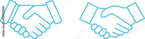 Handshake icon set vector symbol of agreement partnership trust business deal greeting collaboration communication professional support unity concept collection group.