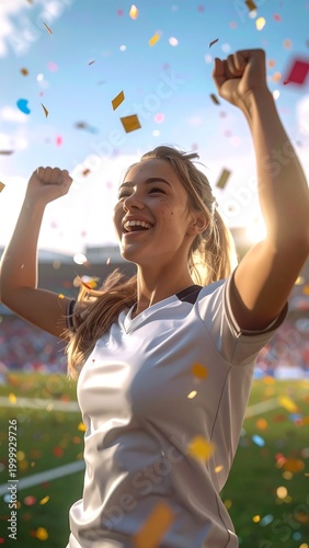 Football Player Celebrating Goal