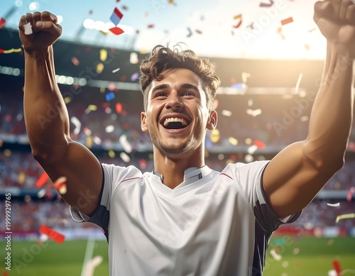 Football Player Celebrating Goal