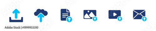 File transfer icon set. upload, download, sharing, data, exchange. solid style icon collection.