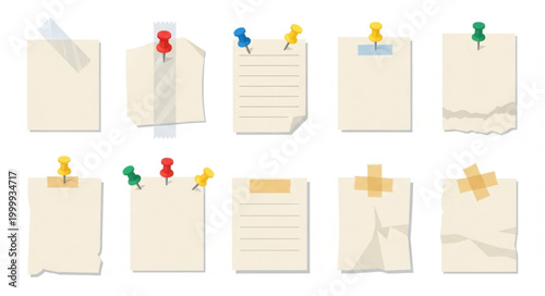 Colorful sticky note clips.