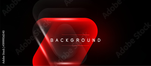 Abstract red layers over black background. Text reads BACKGROUND. Modern design, vibrant colors, smooth gradients present.