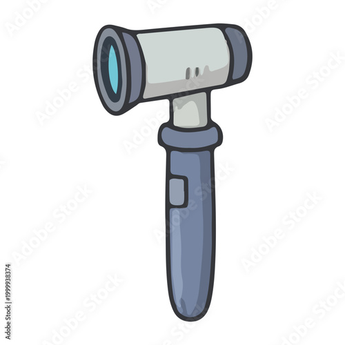 Cartoon Medical Otoscope for Ear Examination and Diagnosis