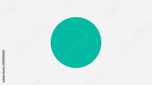 A large green circle sits on a white background.