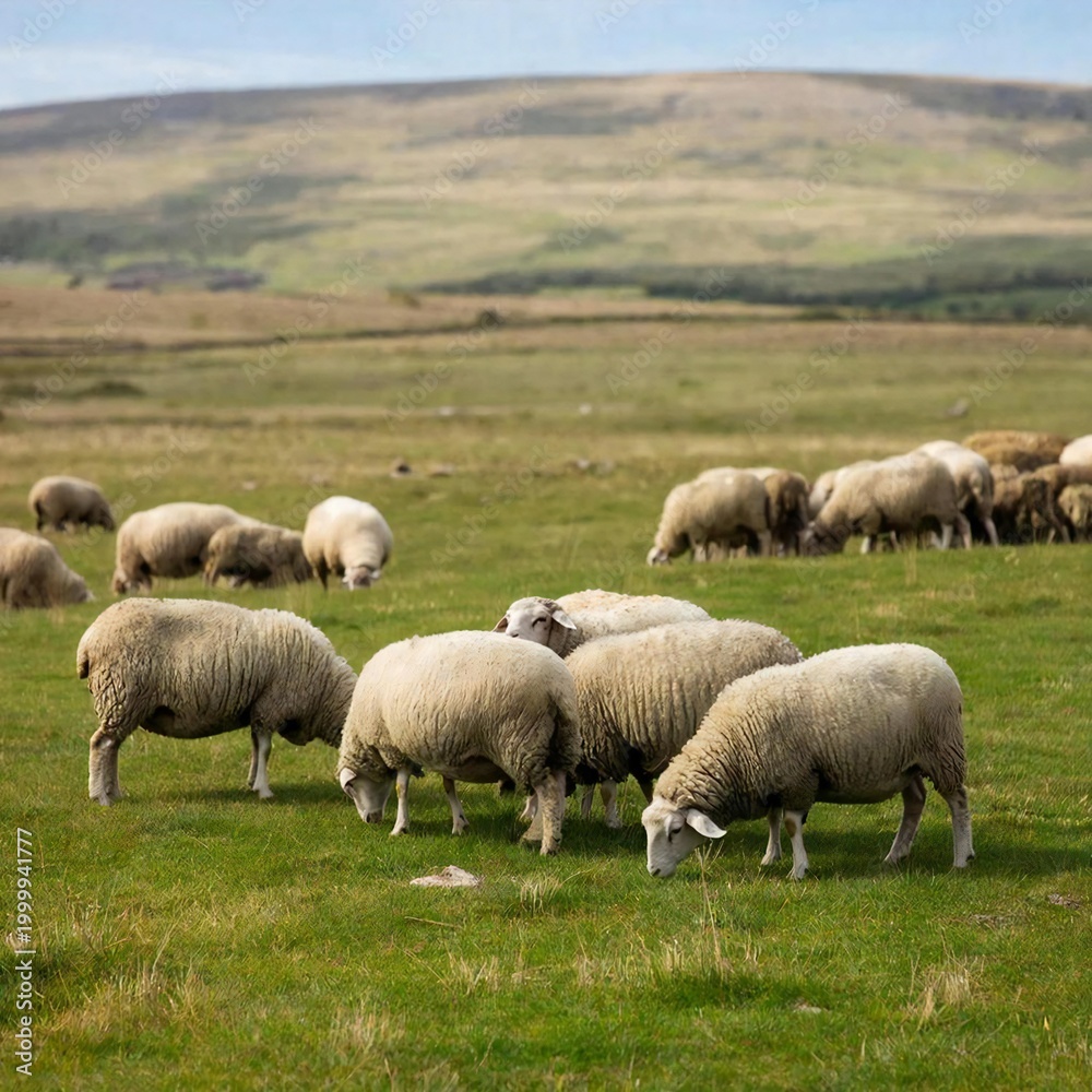 Fototapeta premium sheep and lambs