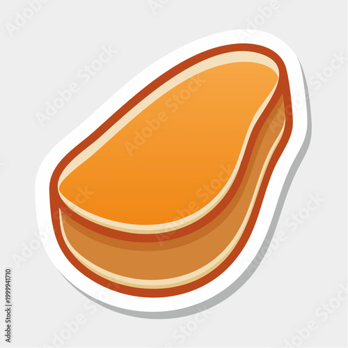 Stylized illustration of a piece of toast
