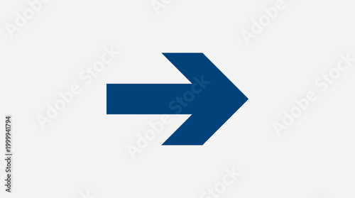 Free Download A large blue arrow pointing to the right on a white background - GFXLoad