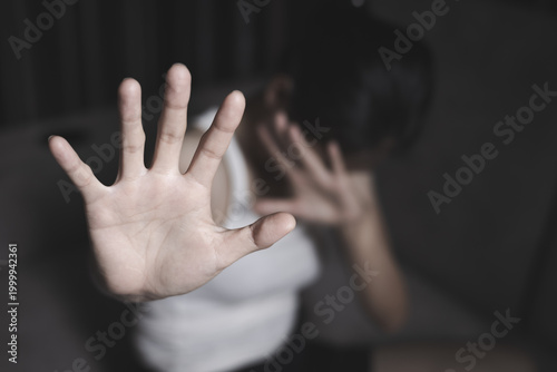 фотографія The concept of stopping violence against women
