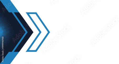 Free Download Abstract Geometric Arrow Shape in Blue and White with Digital Gradient Effect - GFXLoad