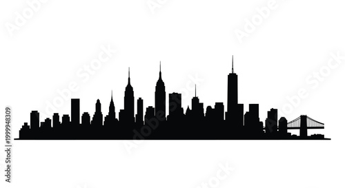 San Francisco skyline silhouette against a white background