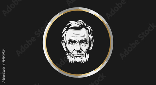 Portrait of Abraham Lincoln face.