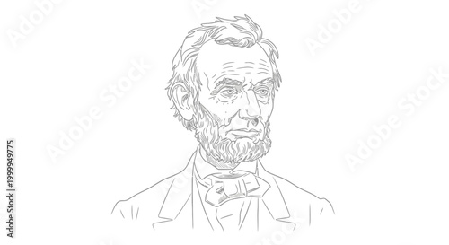 Portrait of Abraham Lincoln drawing.