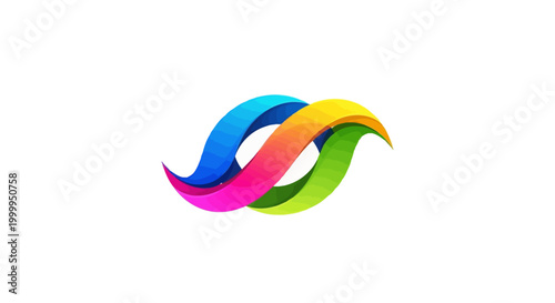 Abstract Colorful Infinity Loop Logo Design