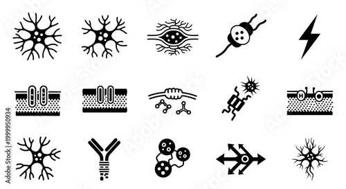 Neuron Vector Cell Diagram Medical and Scientific Use Brain Connection