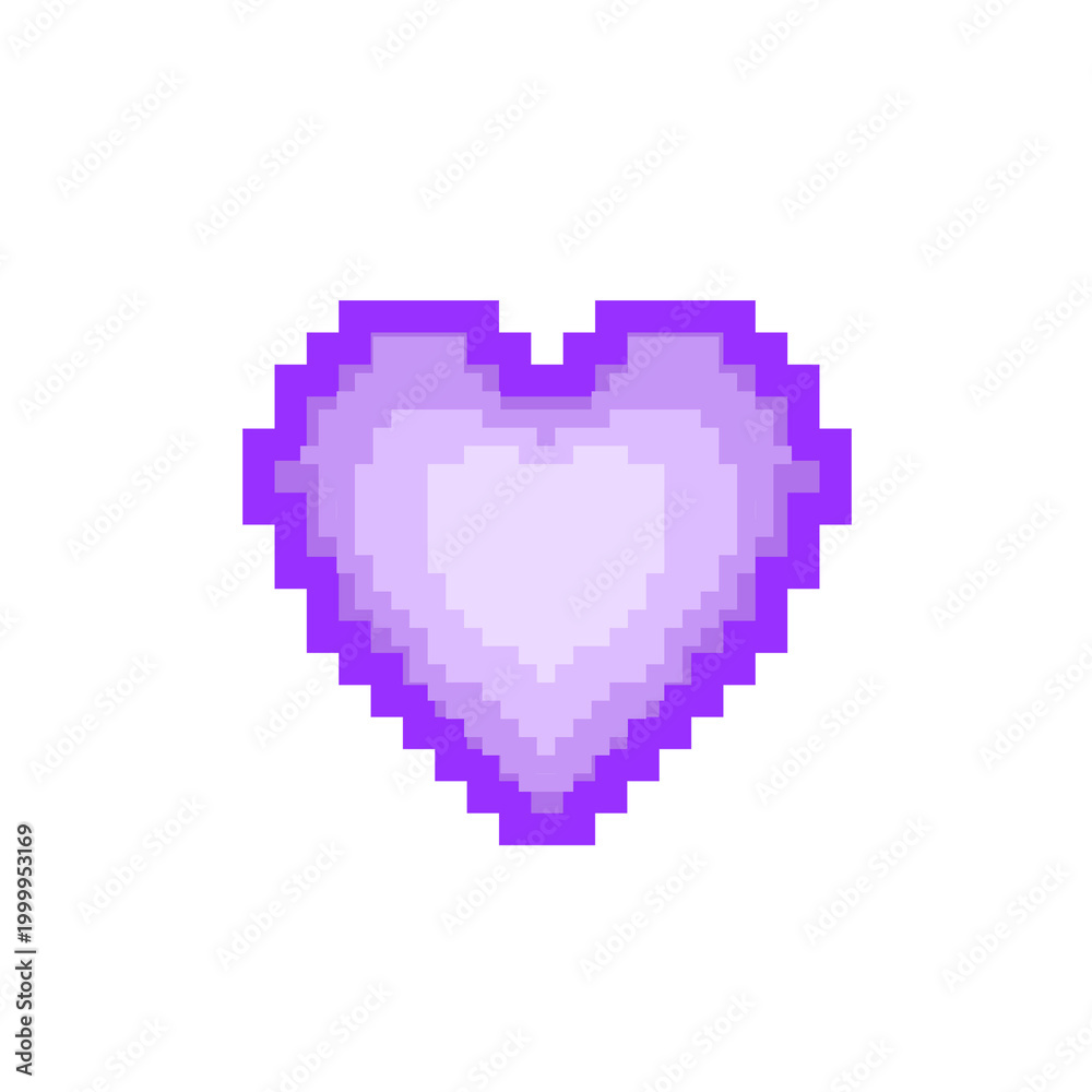 Fototapeta premium heart pixel