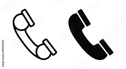 Two phone icons in different styles Vector