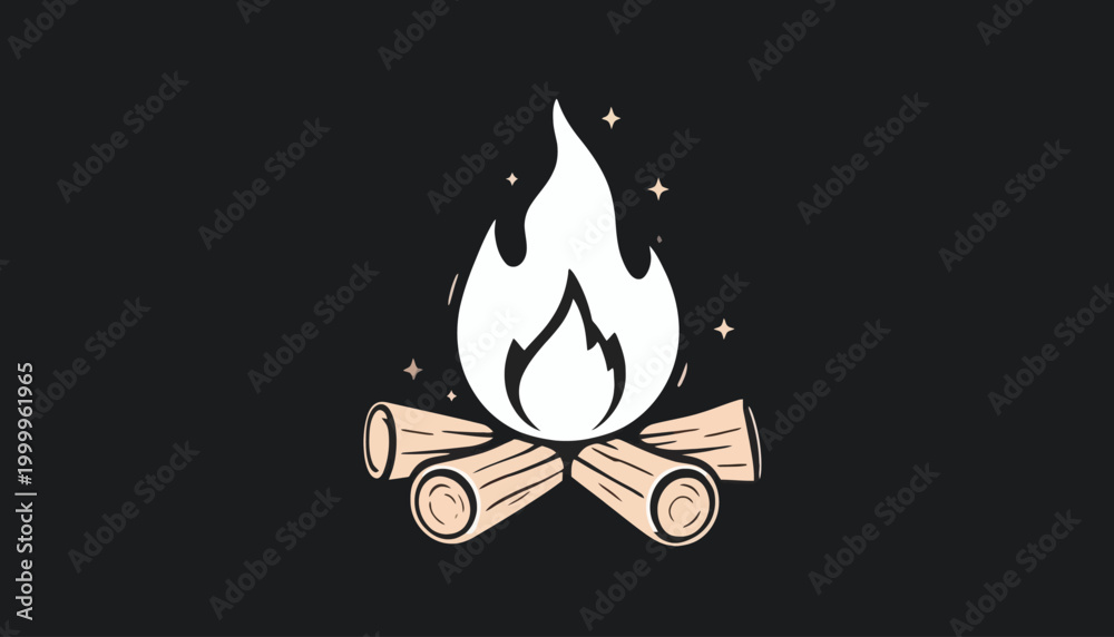 Fototapeta premium vector illustration of a burning flame