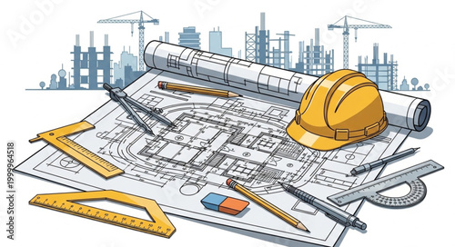 Construction Blueprint Tools Layout.