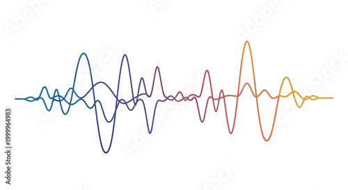 Colorful Sound Waveform Visualization - Audio Signal Spectrum