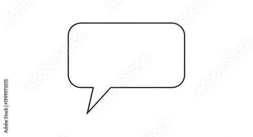 Empty Speech Bubble Icon for Communication and Ideas.