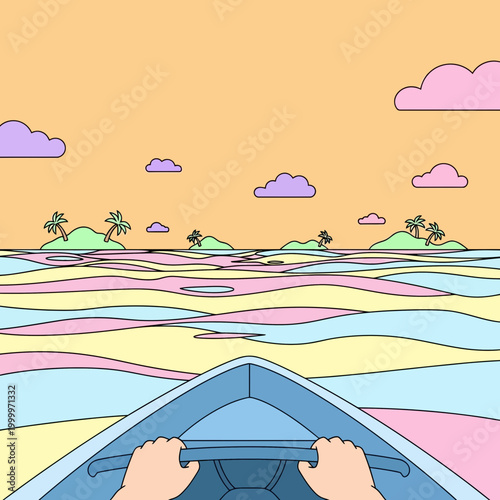Island trip on a boat