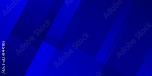 Blue diagonal geometric overlay layer background with lines pattern. Abstract Diagonal rectangle shape graphic elements. Modern banner backdrop template design with space for text. Vector illustration