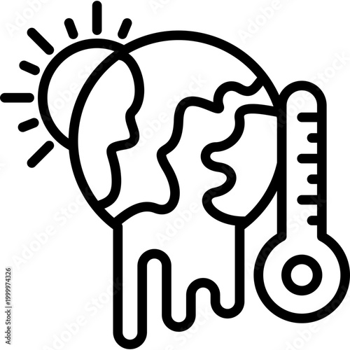Global Warming line icon