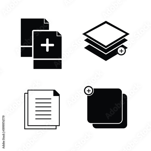 Copy vector icon. Copy paste vector icons. Copy icon set.
