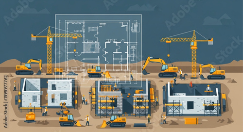 Construction Site with Buildings.