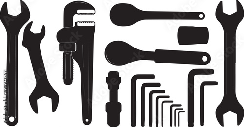 Black and white silhouette of a metal file tool