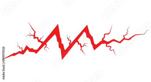 Red jagged line graph trend.